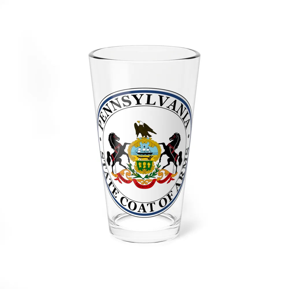 Coat of arms of Pennsylvania - Pint Glass 16oz-16oz-Go Mug Yourself