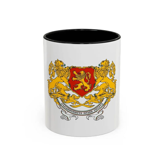 Coat of arms of People's Republic of Bulgaria (1946-1948) - Accent Coffee Mug 11oz Black - Go Mug Yourself