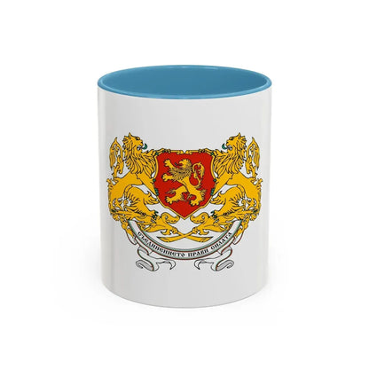 Coat of arms of People's Republic of Bulgaria (1946-1948) - Accent Coffee Mug 11oz Light Blue - Go Mug Yourself