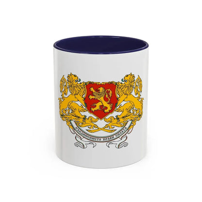 Coat of arms of People's Republic of Bulgaria (1946-1948) - Accent Coffee Mug 11oz Navy - Go Mug Yourself