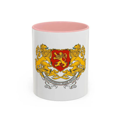 Coat of arms of People's Republic of Bulgaria (1946-1948) - Accent Coffee Mug 11oz Pink - Go Mug Yourself