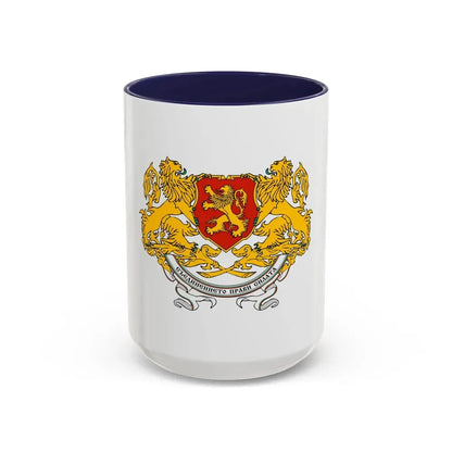 Coat of arms of People's Republic of Bulgaria (1946-1948) - Accent Coffee Mug 15oz Navy - Go Mug Yourself