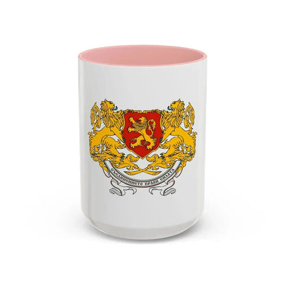 Coat of arms of People's Republic of Bulgaria (1946-1948) - Accent Coffee Mug 15oz Pink - Go Mug Yourself