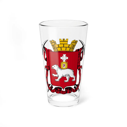 Coat of arms of Perm 1859 (Russia) (Coat of Arms) Pint Glass 16oz 16oz - Go Mug Yourself