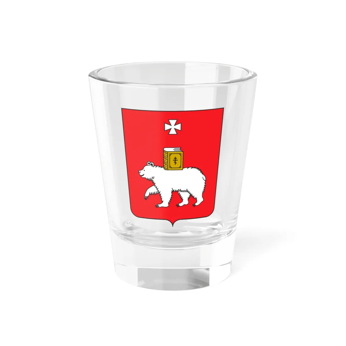 Coat of Arms of Perm (Russia) (Coat of Arms) Shot Glass 1.5oz 1.5oz - Go Mug Yourself