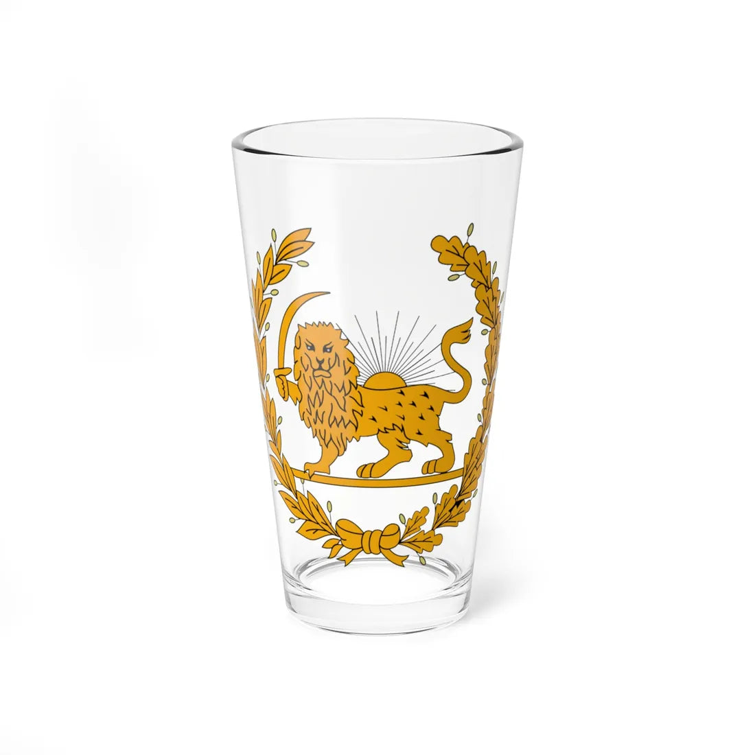 Coat of Arms of Persia 16th century-1907 (Iran) (Coat of Arms) Pint Glass 16oz 16oz - Go Mug Yourself