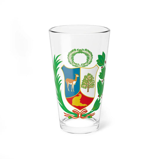 Coat of arms of Peru State flag - pre 1884 (Peru) (Coat of Arms) Pint Glass 16oz 16oz - Go Mug Yourself