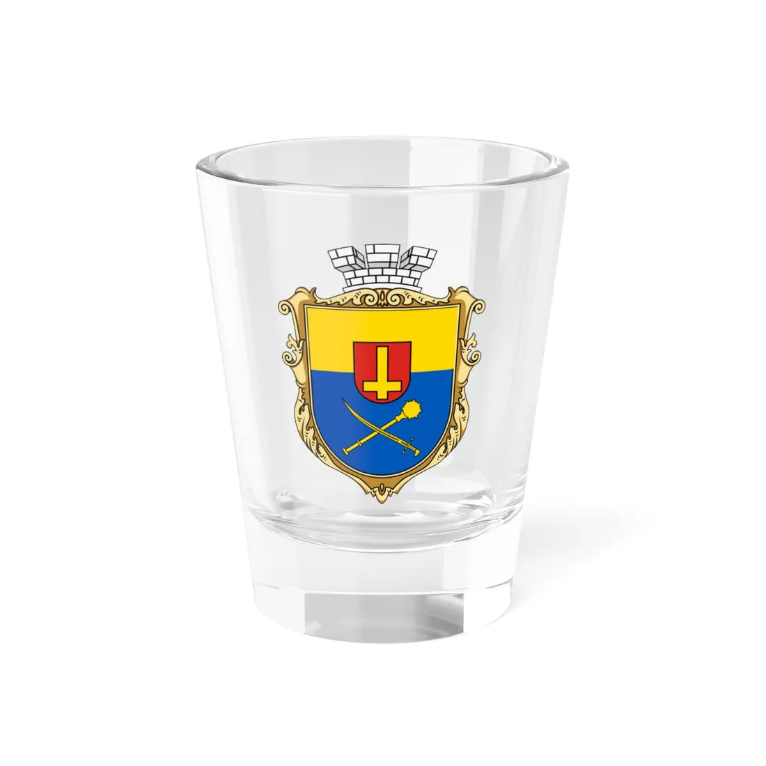 Coat of Arms of Petrove (Ukraine) (Coat of Arms) Shot Glass 1.5oz 1.5oz - Go Mug Yourself