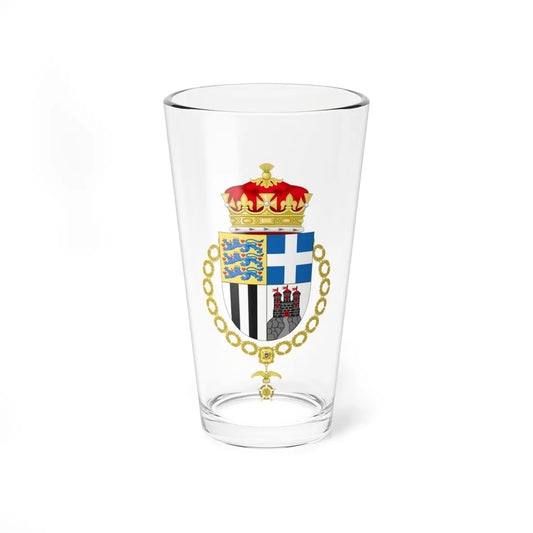 Coat of Arms of Philip Duke of Edinburgh Chilean Order of Merit (Chile) (Coat of Arms) Pint Glass 16oz 16oz - Go Mug Yourself