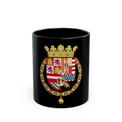 Coat of Arms of Philip II of Spain (1558-1580) - Black Coffee Mug 11oz - Go Mug Yourself