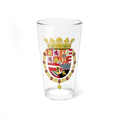 Coat of Arms of Philip II of Spain 1558-1580 (Spain) (Coat of Arms) Pint Glass 16oz 16oz - Go Mug Yourself