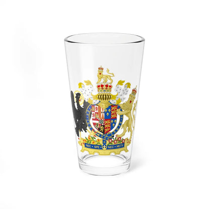 Coat of Arms of Philip II of Spain and Mary I of England 1554-1558 Variant 1 Shield 1 Motto 2 (England) (Coat of Arms) Pint Glass 16oz 16oz - Go Mug Yourself