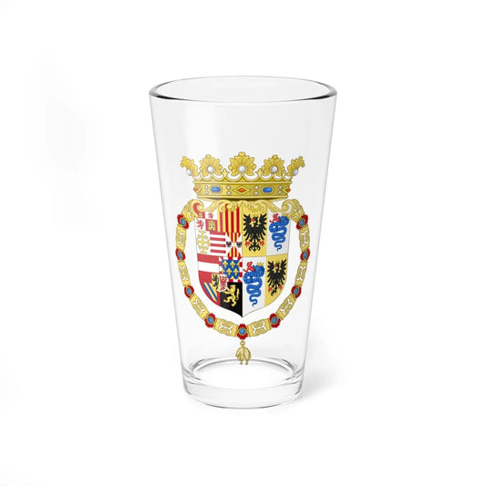 Coat of Arms of Philip II of Spain as Monarch of Milan 1558-1580 (Italy) (Coat of Arms) Pint Glass 16oz 16oz - Go Mug Yourself