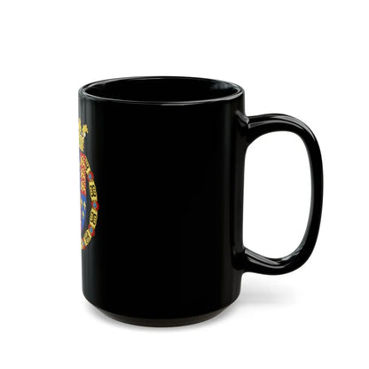 Coat of Arms of Philip II of Spain, English King Consort-Spanish Variant (1556-1558) - Black Coffee Mug-Go Mug Yourself