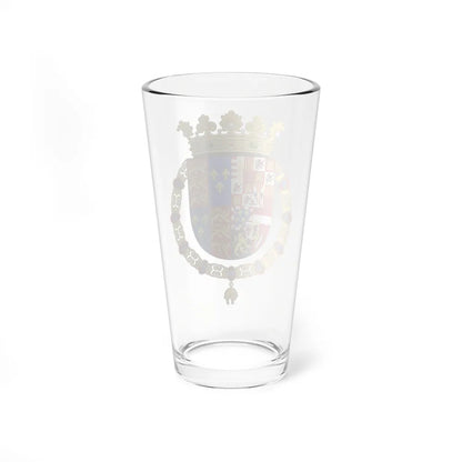 Coat of Arms of Philip II of Spain, English King Consort-Spanish Variant (1556-1558) - Pint Glass 16oz-Go Mug Yourself