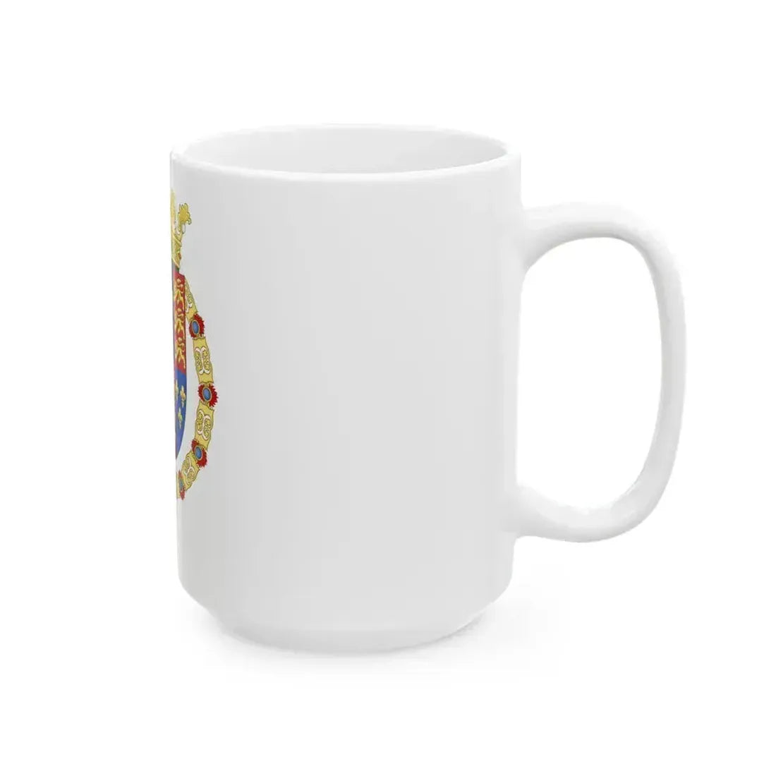 Coat of Arms of Philip II of Spain, English King Consort-Spanish Variant (1556-1558) - White Coffee Mug - Go Mug Yourself