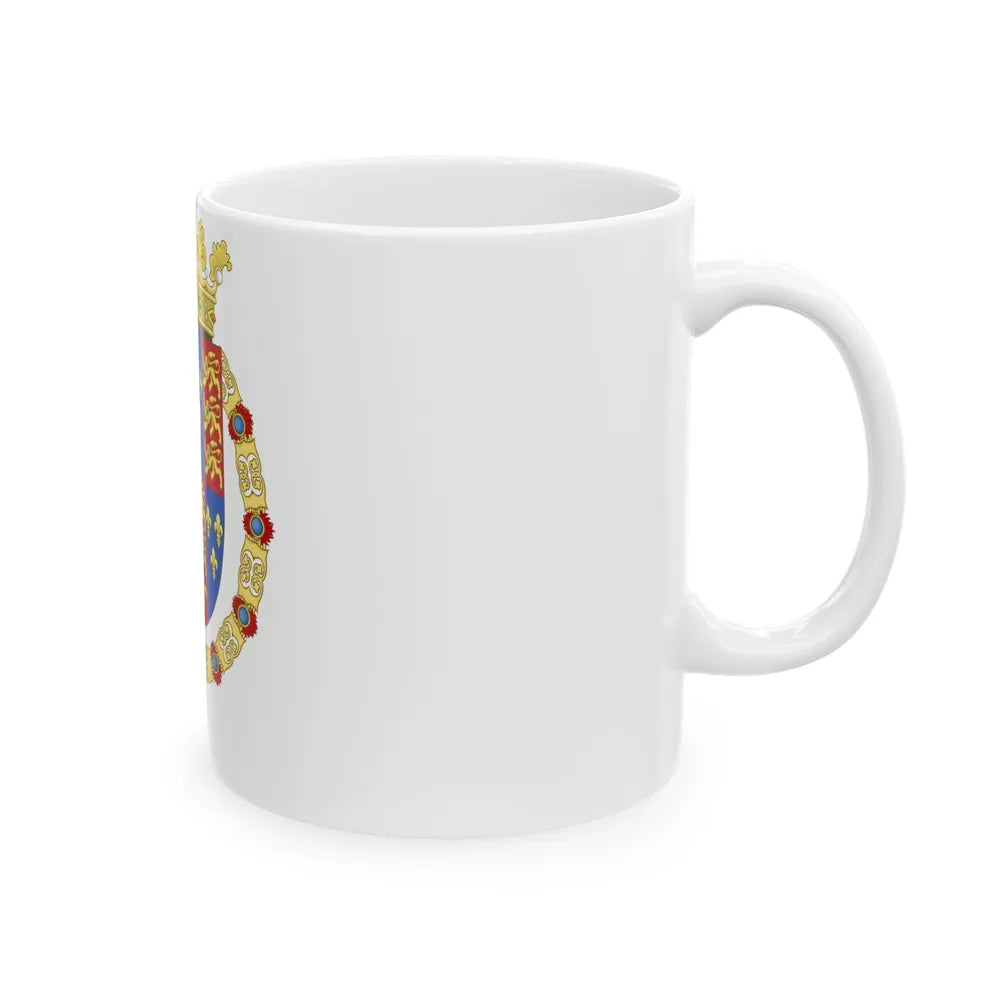 Coat of Arms of Philip II of Spain, English King Consort-Spanish Variant (1556-1558) - White Coffee Mug-Go Mug Yourself