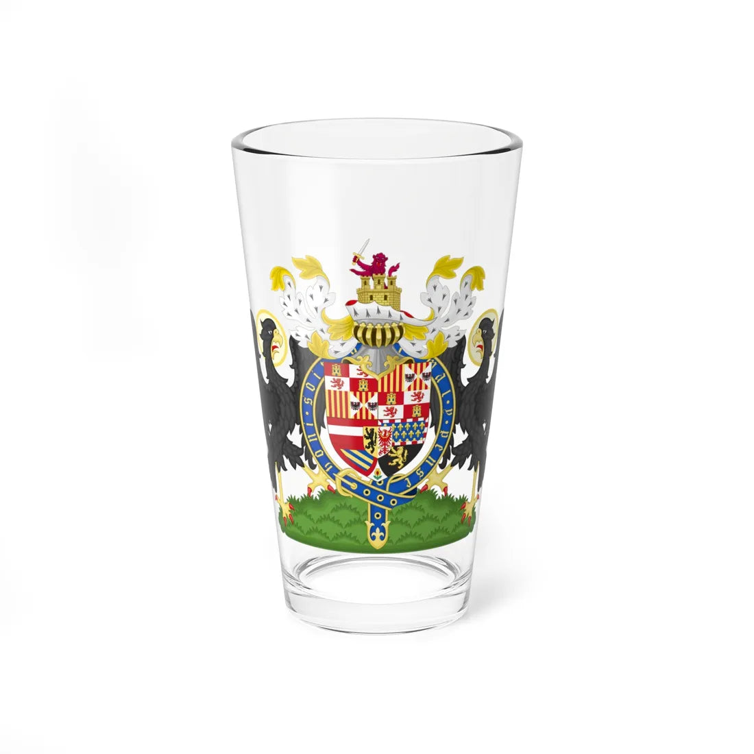 Coat of Arms of Philip II of Spain Order of the Garter (England) (Coat of Arms) Pint Glass 16oz - Go Mug Yourself