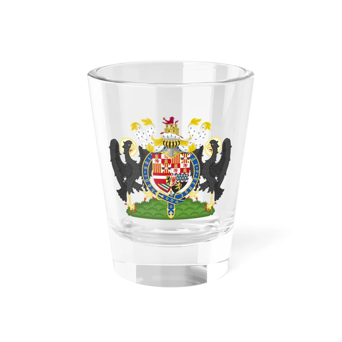 Coat of Arms of Philip II of Spain Order of the Garter (England) (Coat of Arms) Shot Glass 1.5oz 1.5oz - Go Mug Yourself