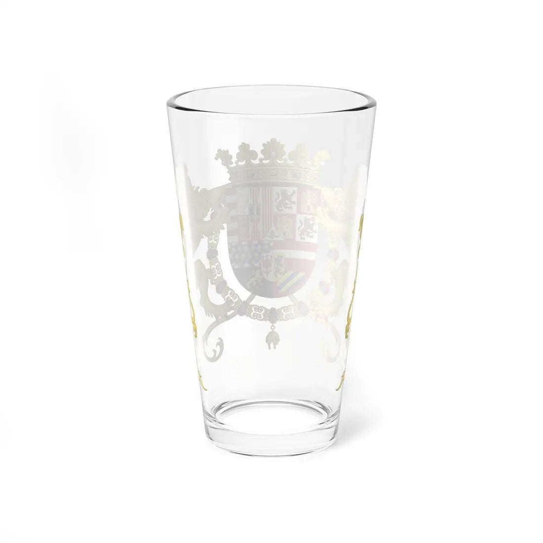 Coat of Arms of Philip II of Spain with Supporters 1558-1580 (Spain) (Coat of Arms) Pint Glass 16oz - Go Mug Yourself