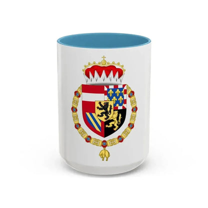 Coat of Arms of Philip IV of Burgundy - Accent Coffee Mug 15oz Light Blue - Go Mug Yourself