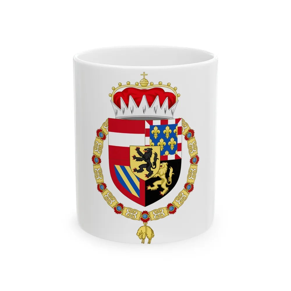 Coat of Arms of Philip IV of Burgundy - White Coffee Mug-11oz-Go Mug Yourself