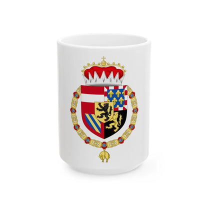 Coat of Arms of Philip IV of Burgundy - White Coffee Mug-15oz-Go Mug Yourself