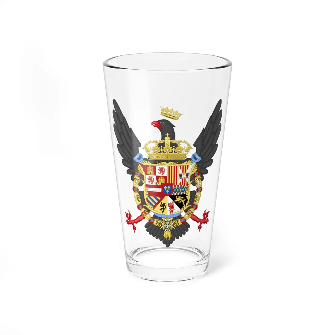 Coat of Arms of Philip IV of Sicily.Variant (Italy) (Coat of Arms) Pint Glass 16oz 16oz - Go Mug Yourself