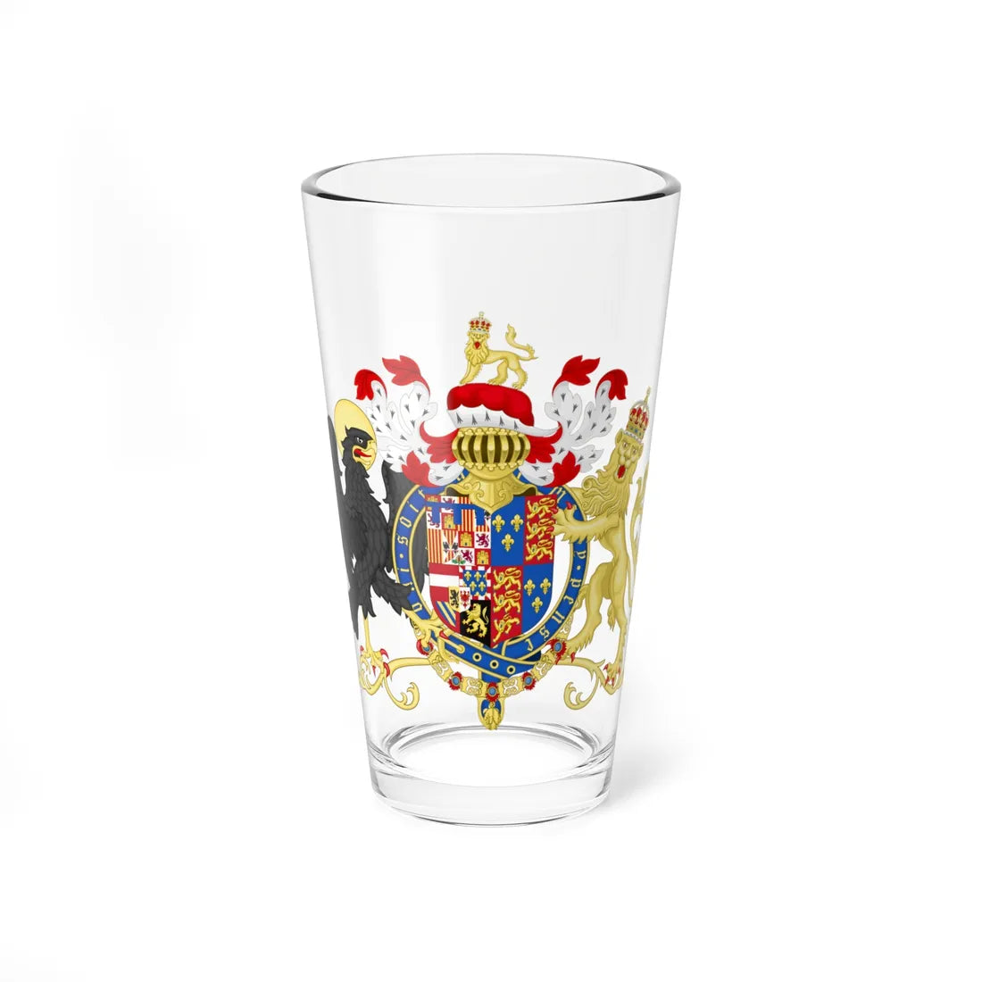 Coat of arms of Philip of Austria Prince of Asturias and King of England (Spain) (Coat of Arms) Pint Glass 16oz 16oz - Go Mug Yourself