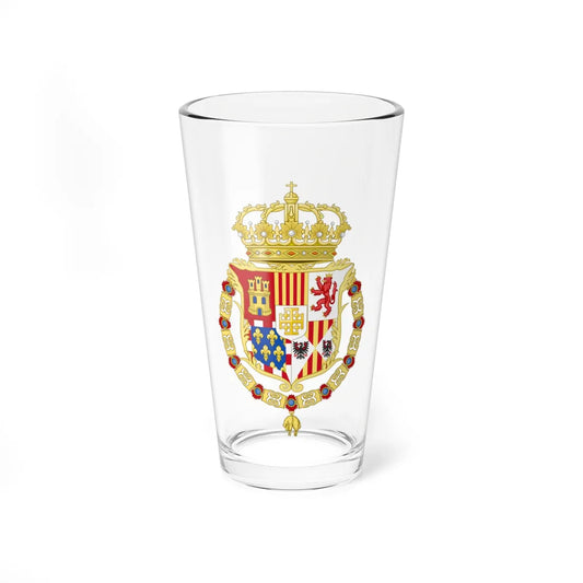 Coat of Arms of Philip V of Spain as Monarch of Naples (Italy) (Coat of Arms) Pint Glass 16oz 16oz - Go Mug Yourself