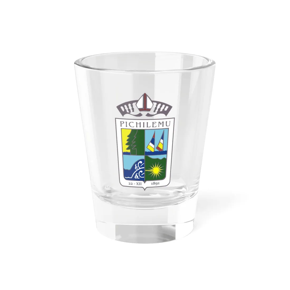 Coat of arms of Pichilemu (Chile) (Coat of Arms) Shot Glass 1.5oz 1.5oz - Go Mug Yourself