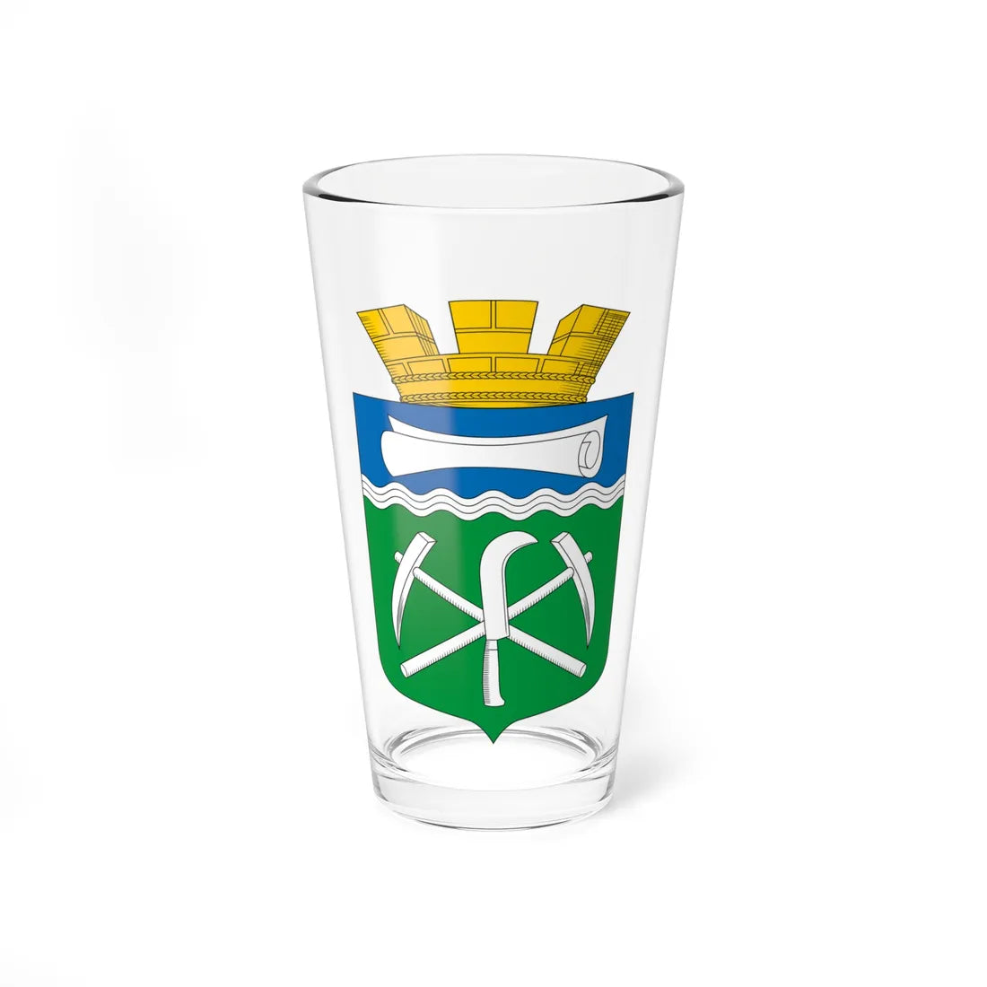 Coat of Arms of Pitkyaranta (Russia) (Coat of Arms) Pint Glass 16oz 16oz - Go Mug Yourself