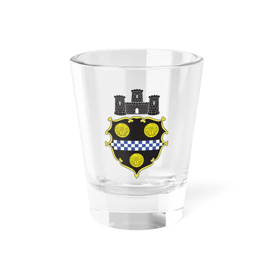 Coat of arms of Pittsburgh Pennsylvania (United States) (Coat of Arms) Shot Glass 1.5oz 1.5oz - Go Mug Yourself