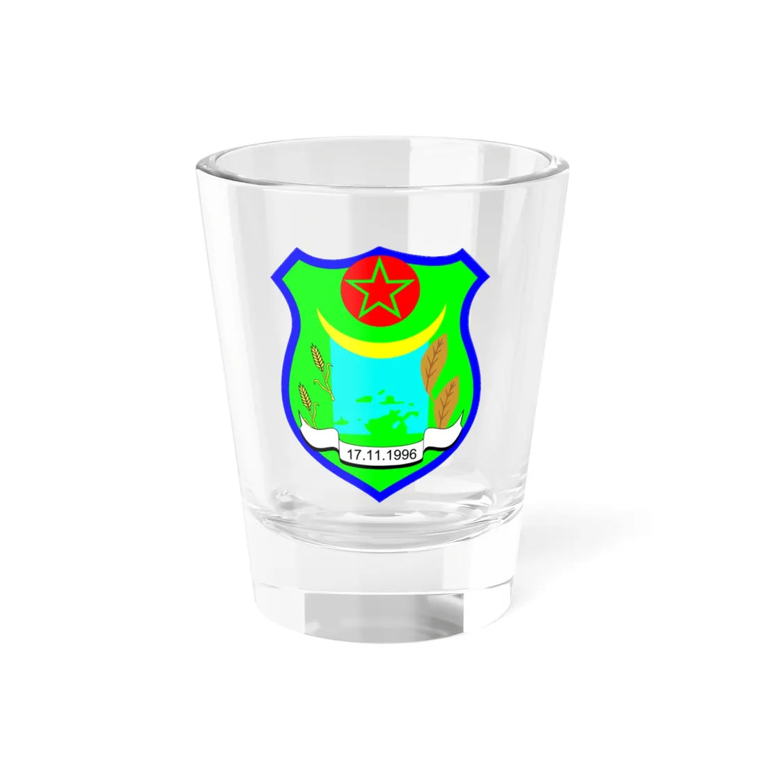 Coat of arms of Plasnica Municipality (North Macedonia) (Coat of Arms) Shot Glass 1.5oz 1.5oz - Go Mug Yourself