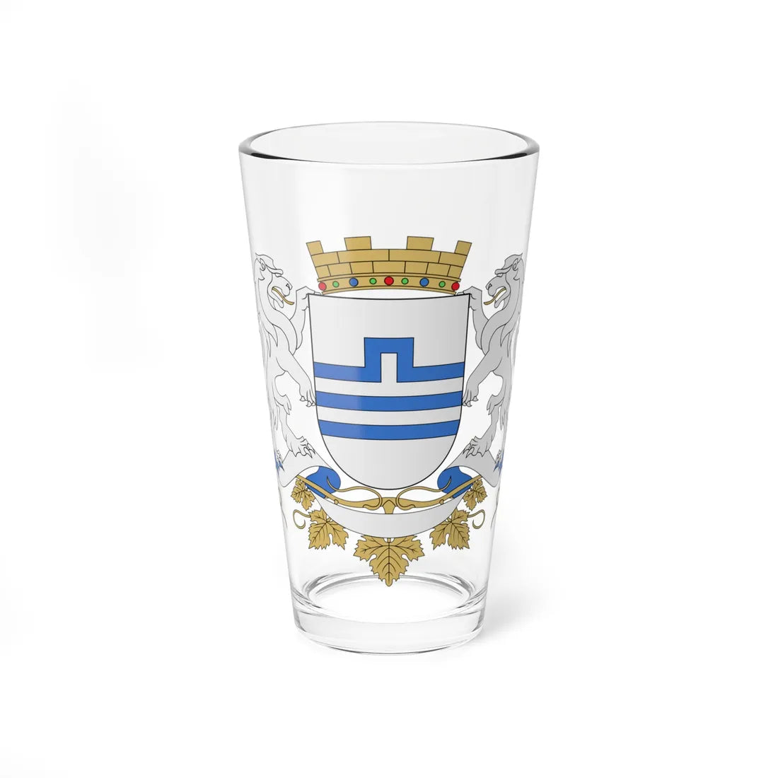 Coat of Arms of Podgorica (Montenegro) (Coat of Arms) Pint Glass 16oz 16oz - Go Mug Yourself