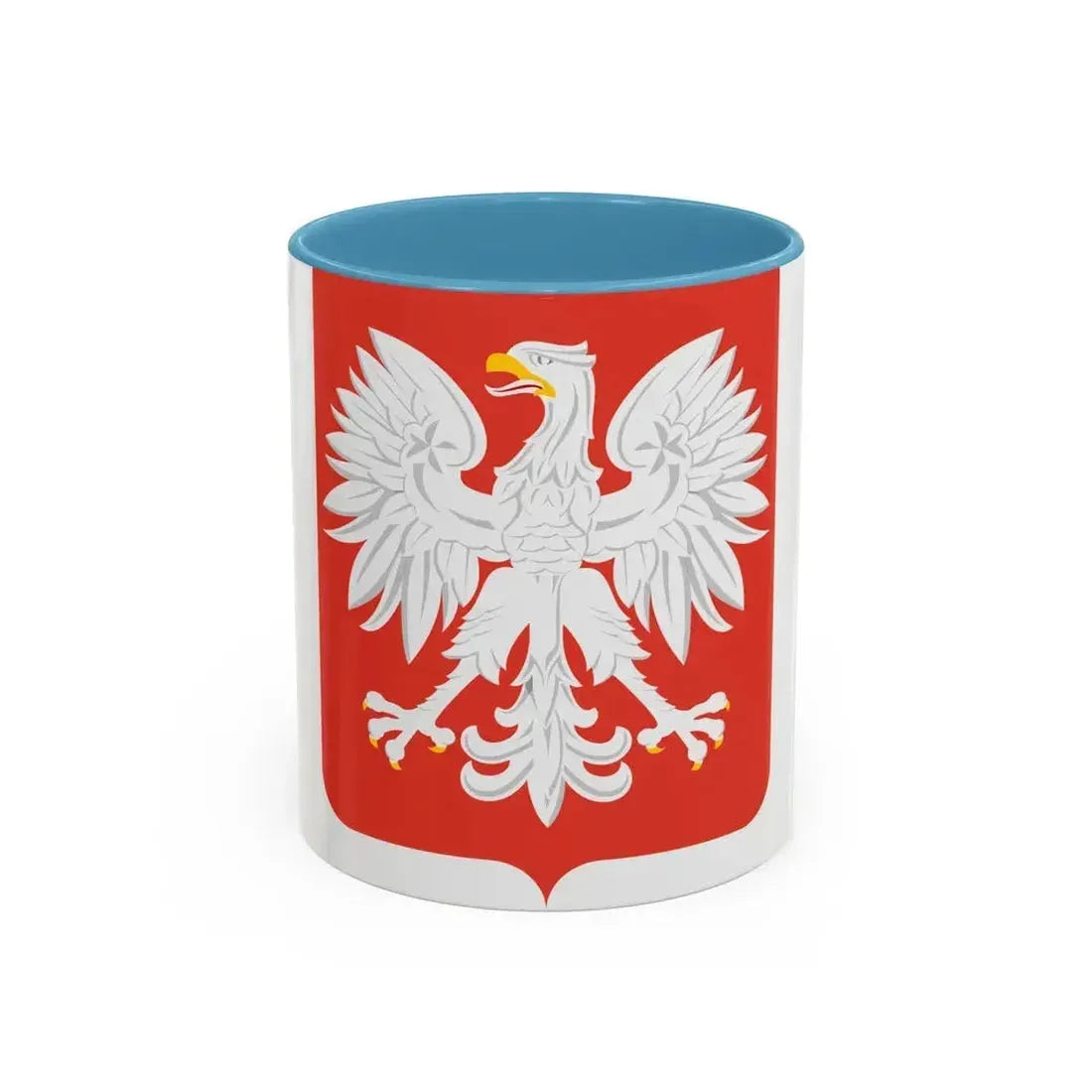 Coat of arms of Poland (1955-1980) - Accent Coffee Mug 11oz Light Blue - Go Mug Yourself