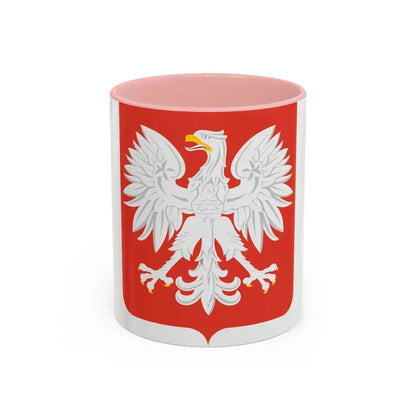 Coat of arms of Poland (1955-1980) - Accent Coffee Mug 11oz Pink - Go Mug Yourself