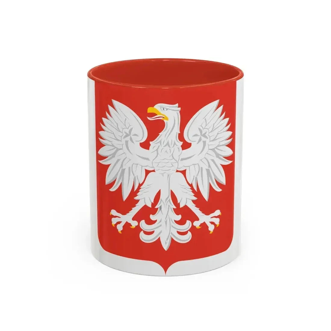 Coat of arms of Poland (1955-1980) - Accent Coffee Mug 11oz Red - Go Mug Yourself