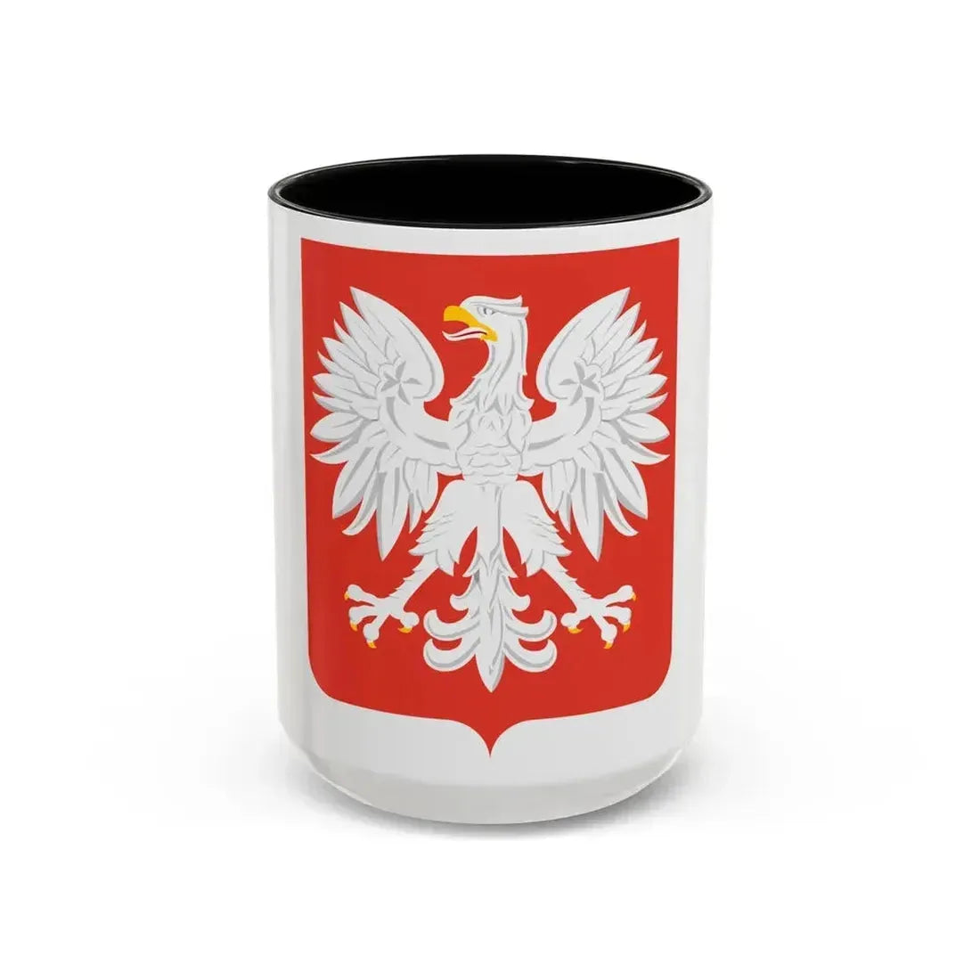 Coat of arms of Poland (1955-1980) - Accent Coffee Mug 15oz Black - Go Mug Yourself