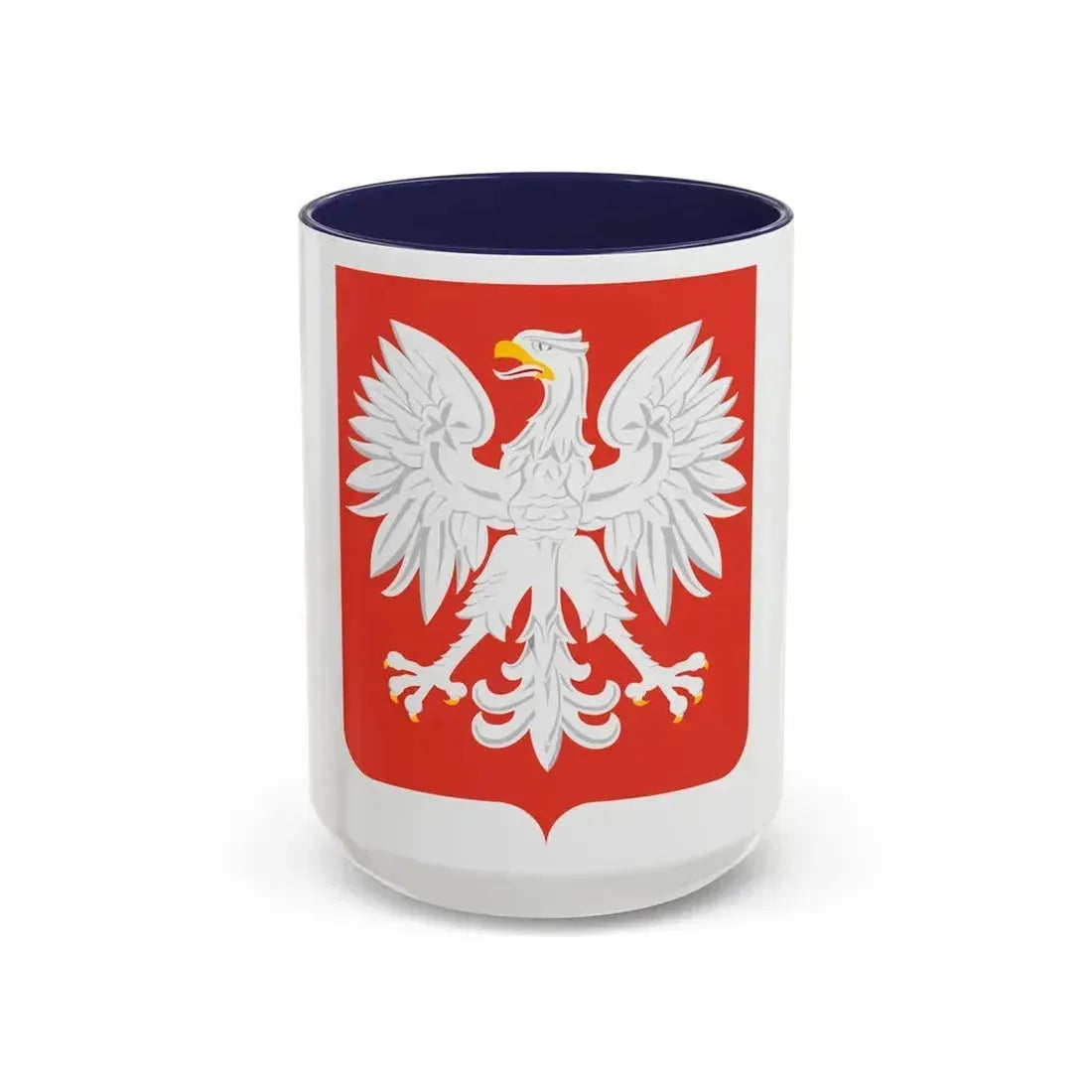 Coat of arms of Poland (1955-1980) - Accent Coffee Mug 15oz Navy - Go Mug Yourself