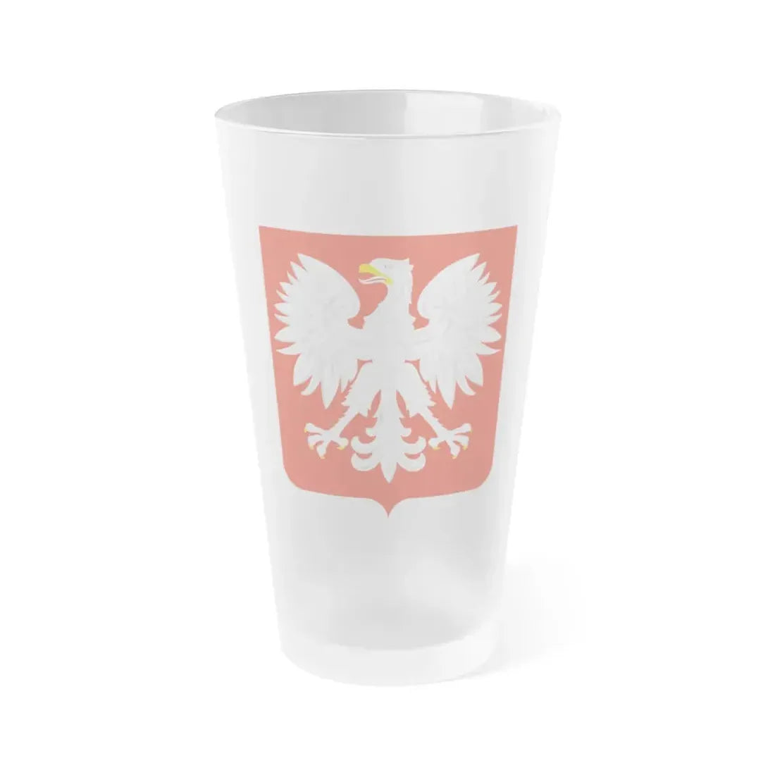 Coat of arms of Poland (1955-1980) - Frosted Pint Glass 16oz Default Title - Go Mug Yourself