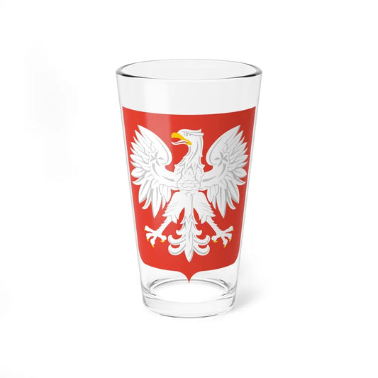 Coat of arms of Poland (1955-1980) - Pint Glass 16oz-16oz-Go Mug Yourself