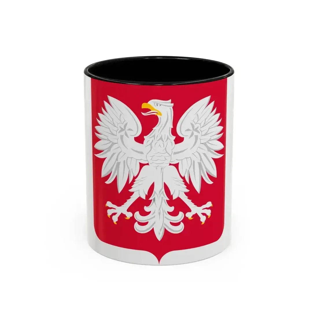 Coat of arms of Poland (1980-1990) - Accent Coffee Mug 11oz Black - Go Mug Yourself