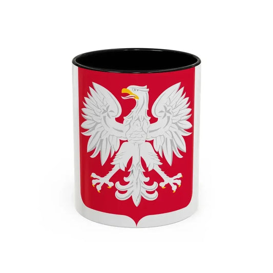Coat of arms of Poland (1980-1990) - Accent Coffee Mug 11oz Black - Go Mug Yourself