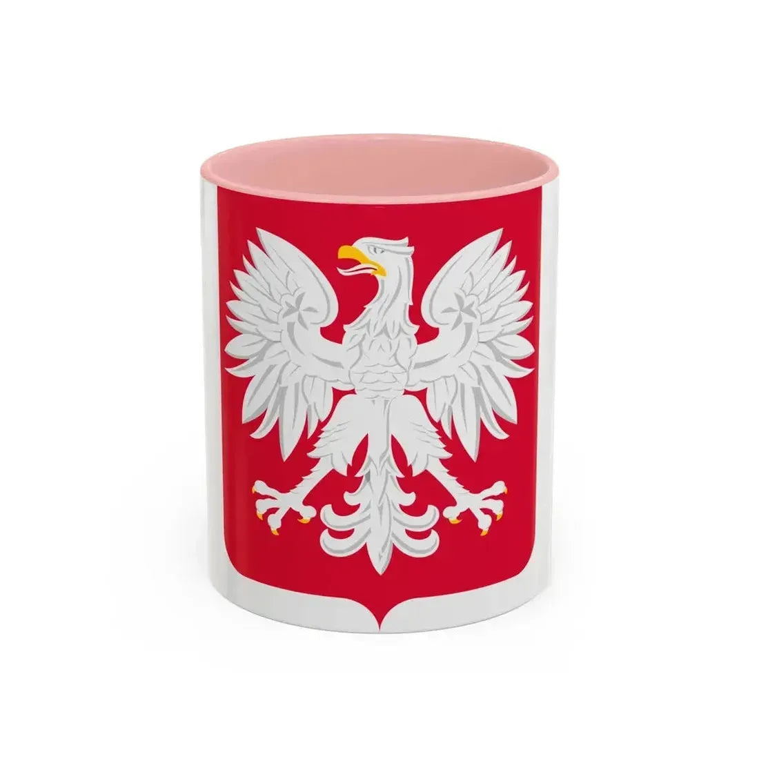 Coat of arms of Poland (1980-1990) - Accent Coffee Mug 11oz Pink - Go Mug Yourself