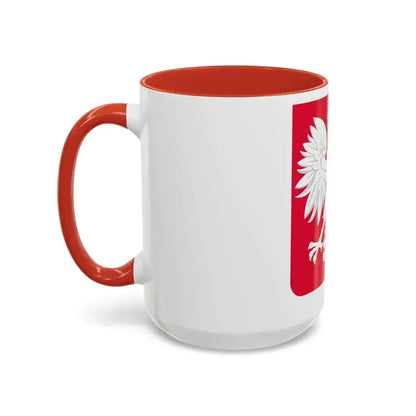 Coat of arms of Poland (1980-1990) - Accent Coffee Mug - Go Mug Yourself