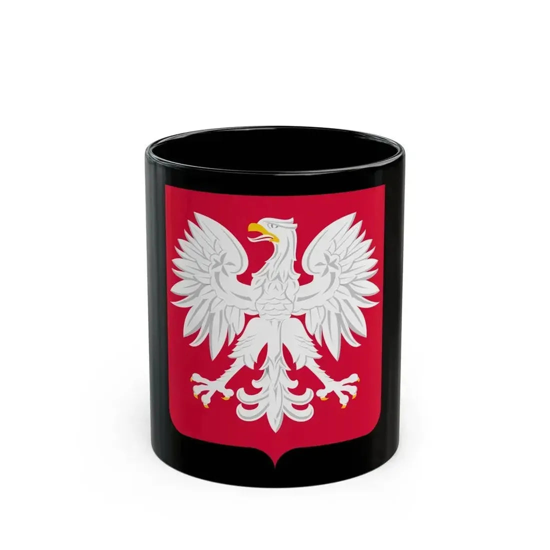 Coat of arms of Poland (1980-1990) - Black Coffee Mug 11oz - Go Mug Yourself