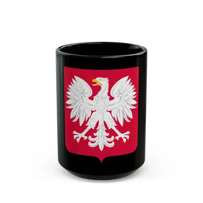 Coat of arms of Poland (1980-1990) - Black Coffee Mug 15oz - Go Mug Yourself