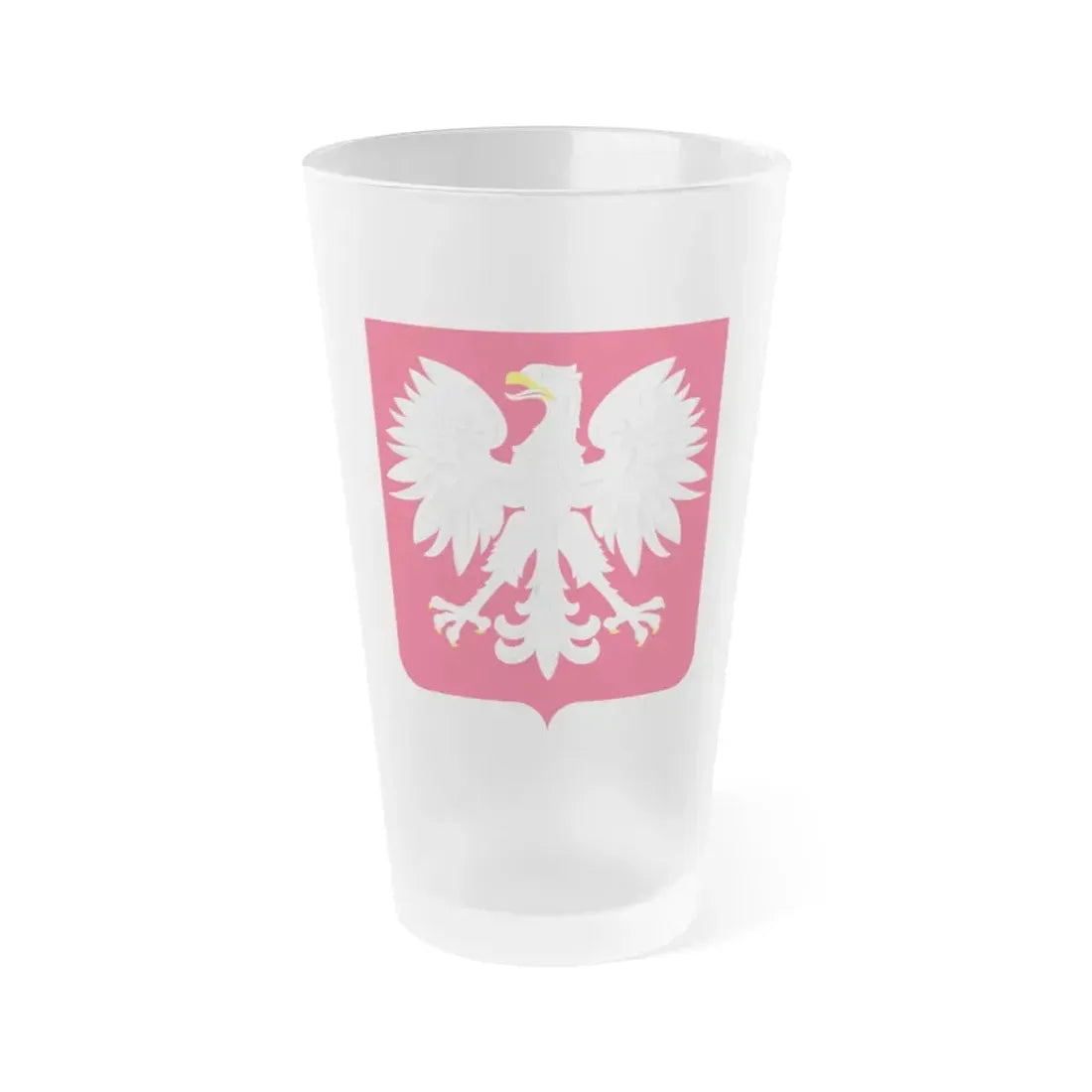 Coat of arms of Poland (1980-1990) - Frosted Pint Glass 16oz Default Title - Go Mug Yourself