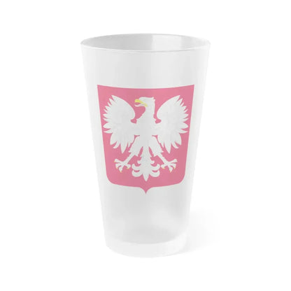 Coat of arms of Poland (1980-1990) - Frosted Pint Glass 16oz Default Title - Go Mug Yourself